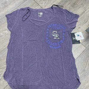 New Era Heathered Purple Tee